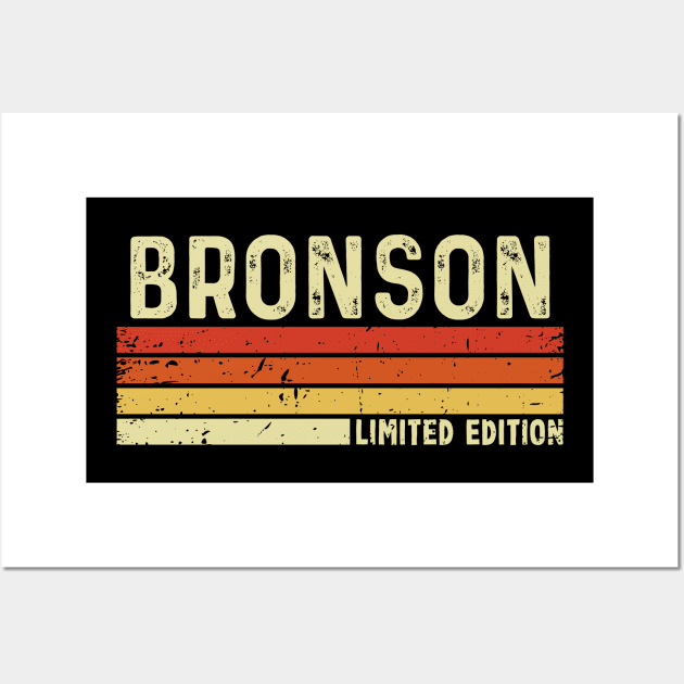 Bronson First Name Vintage Retro Personalized Gift Wall Art by CoolDesignsDz